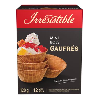 Mini bols gaufrés à crème glacée