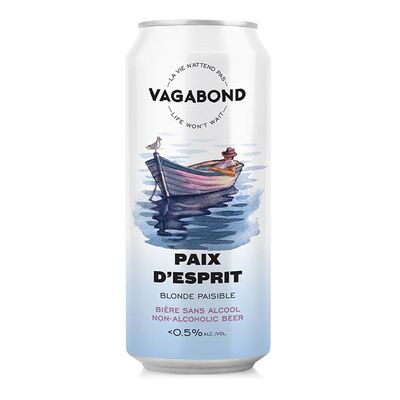 Vagabond Bière Paix d'esprit sans alcool 473 ml (canette)