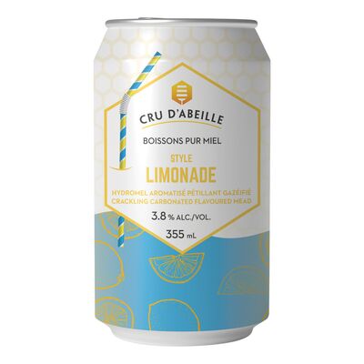 Hydromel aromatisé pétillant gazéifié de style limonade