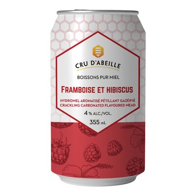 Hydromel pétillant à la framboise et hibiscus