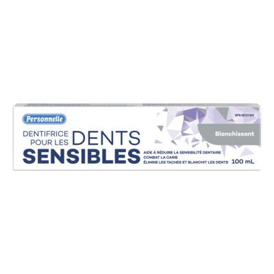 Dentifrice dents sensibles blanchissant