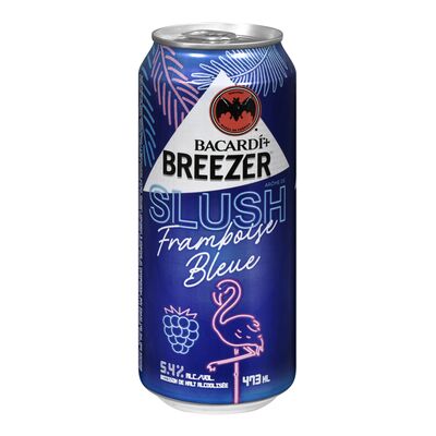 Boisson alcoolisée à saveur de framboise bleue