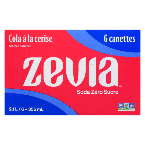 Zevia Boisson gazeuse cola à la cerise zéro sucre 6 x 355 ml