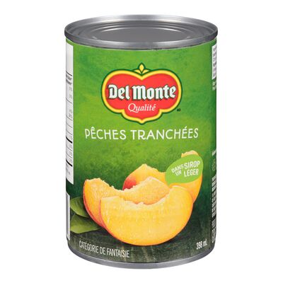 Pêches en tranches dans un sirop léger