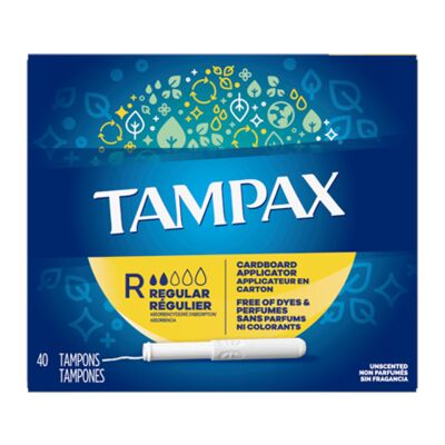Tampons degré d'absorption régulier avec applicateur en carton