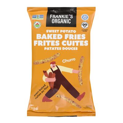 Frites cuites de patates douces biologiques