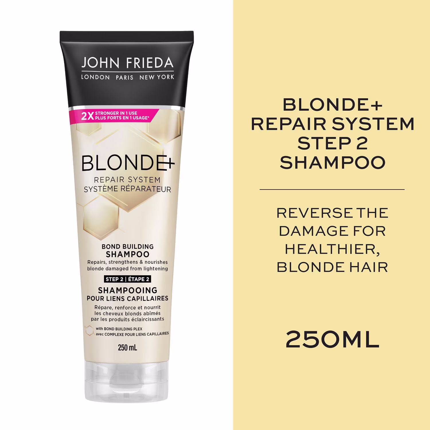 John frieda blonde+ système réparateur shampooing pour liens capillaires