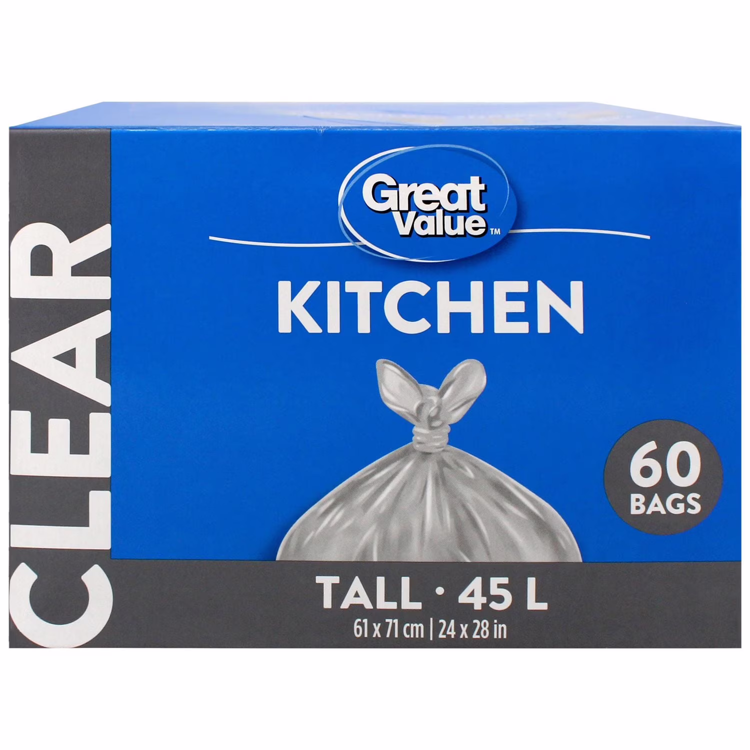 Great value sacs à déchets de cuisine hauts. . 60sacs