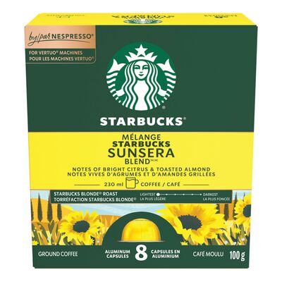 Capsules de café nespresso vertuo torréfaction blonde
