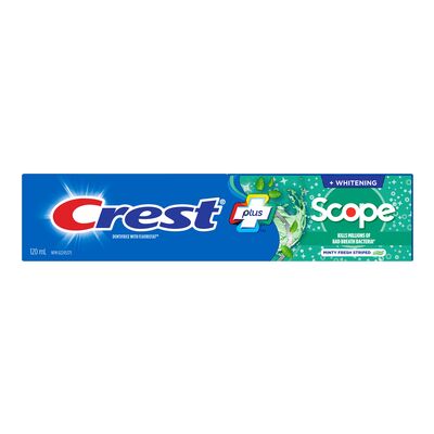 Dentifrice blanchissant à saveur de menthe fraîcheur avec Scope®