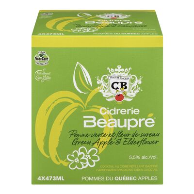 Cidre pétillant aux pommes vertes et fleur de sureau