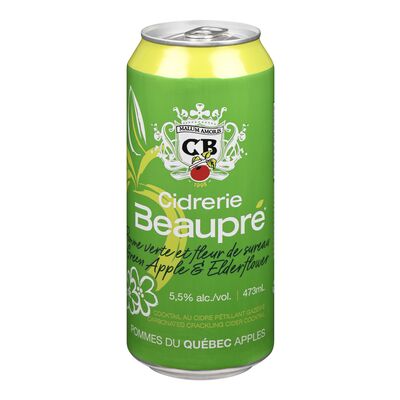 Cidre pétillant à la pomme verte et fleur de sureau
