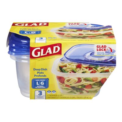 Grand contenant rectangulaire avec couvercle de 1,89 L
