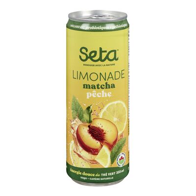 Limonade au matcha à saveur de pêche biologique