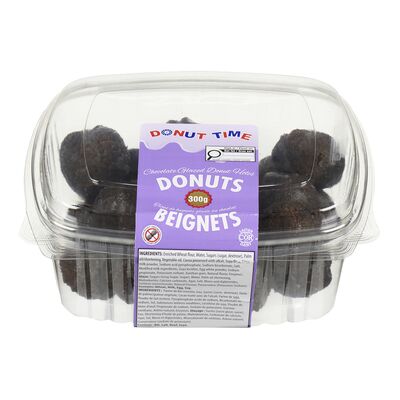 Trous de beignets glacés au chocolat