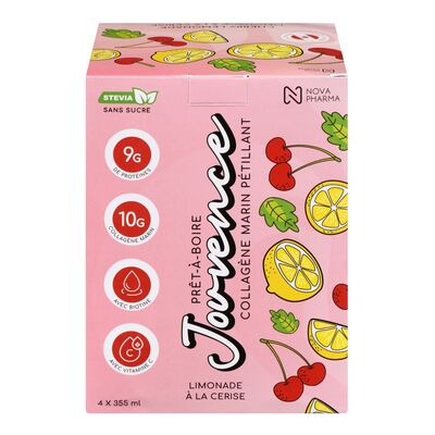 Breuvage au collagène à saveur de limonade à la cerise
