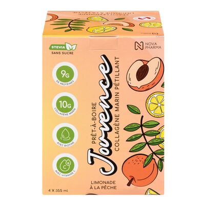 Breuvage au collagène à saveur de limonade à la pêche