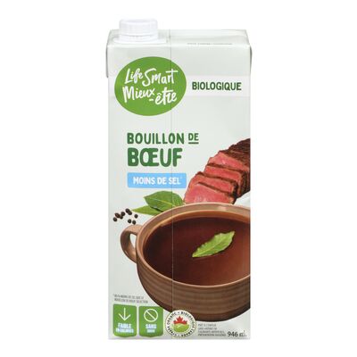Bouillon de boeuf avec moins de sel