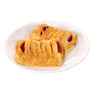 Viennoiserie au fromage à la crème et framboise