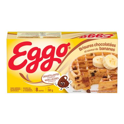 Gauffrettes pépites de chocolat et banane