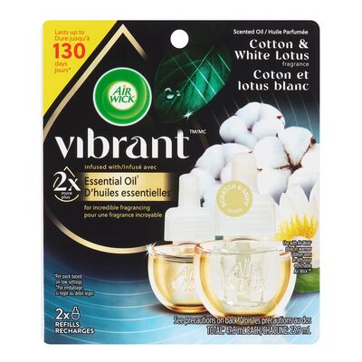 Purificateur air huile rech coton lotus blanc