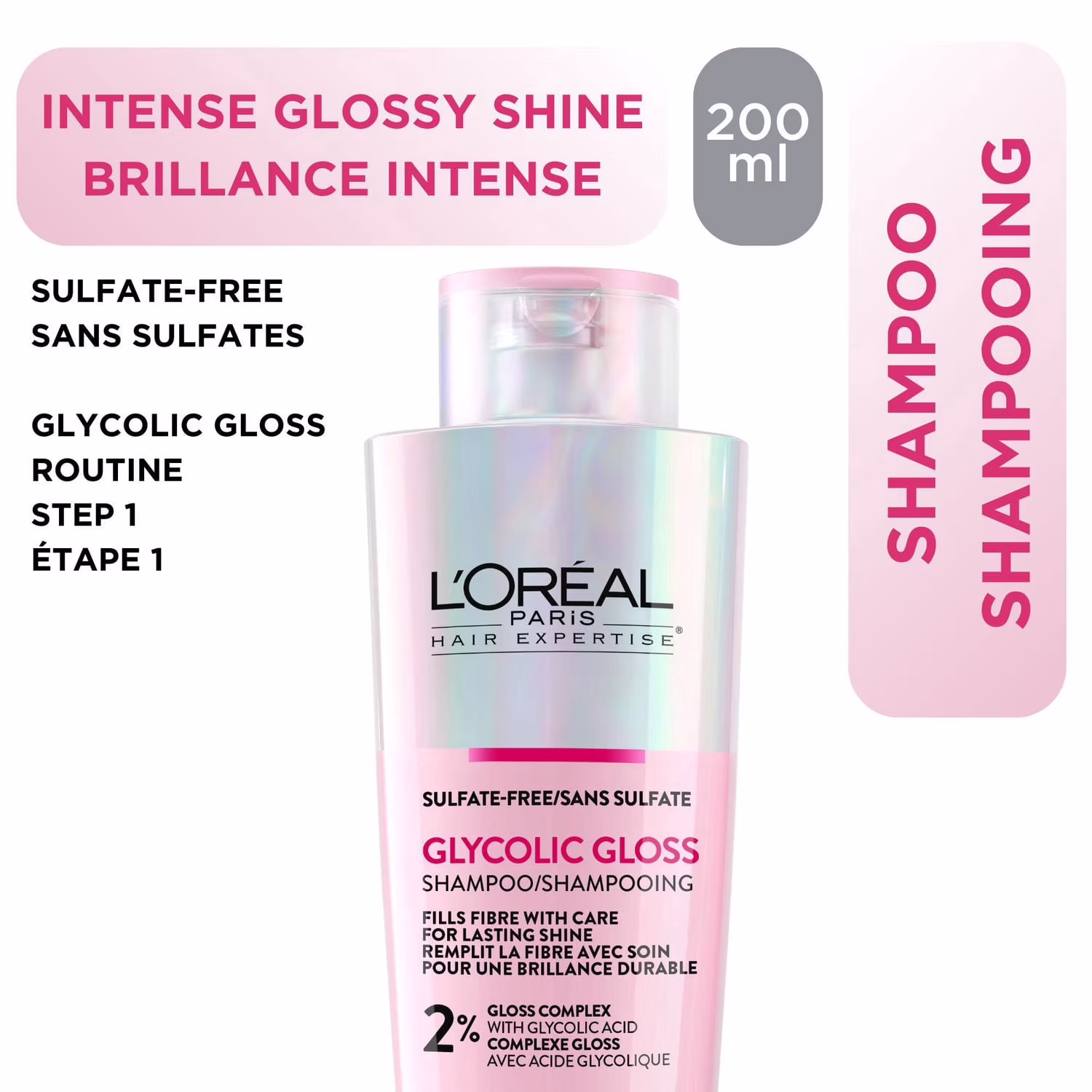 Glycolic gloss shampooing hair expertise