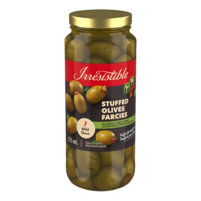 Olives farcies au jalapeno et piment rouge
