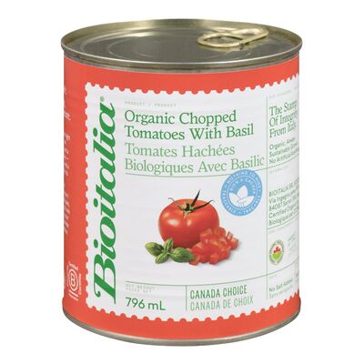 Tomates hachées biologiques