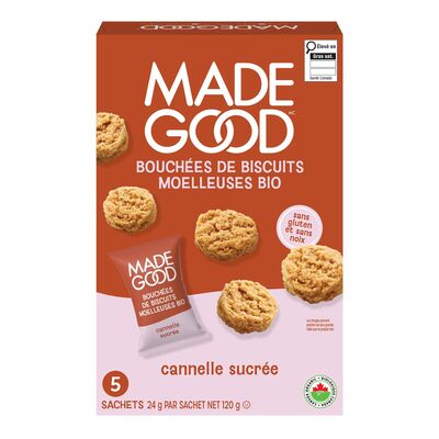 Mini-biscuits moelleux à la canelle sucrée en sachets