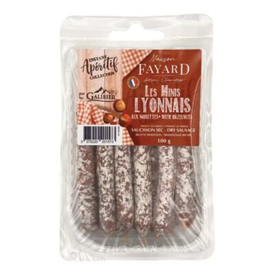 Saucissons secs lyonnais aux noisettes