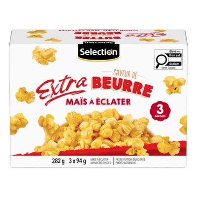 Maïs soufflé extra saveur de beurre