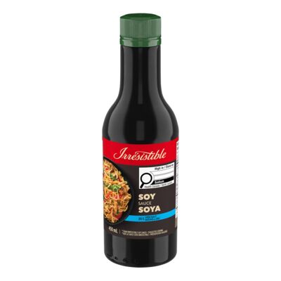 Sauce soya réduite en sel