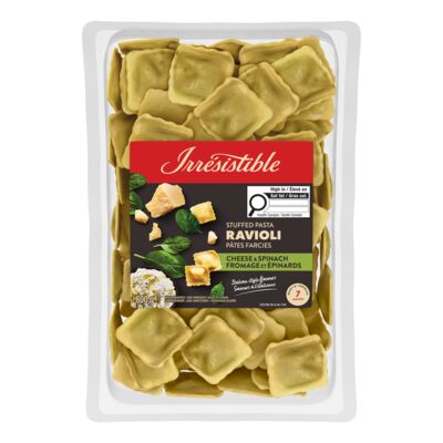 Raviolis frais au fromage et aux épinards