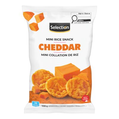 Mini collation de riz à saveur de cheddar