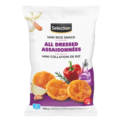 Mini collation de riz assaisonnée