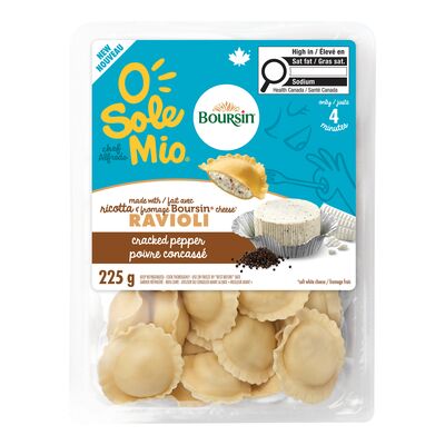 Ravioli au boursin et poivre concassé