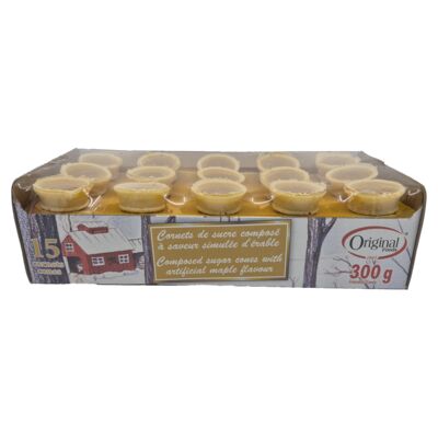 Cornets de sucre composé à saveur simulée d'érable