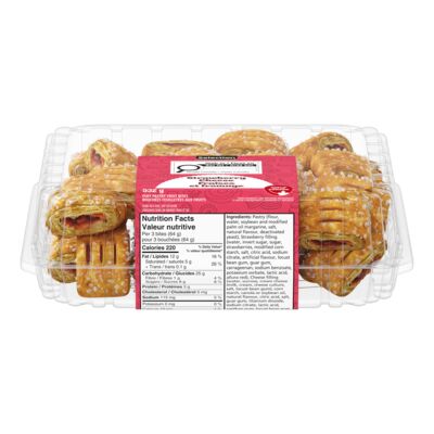 Bouchées de feuillettées aux fraises et au fromage