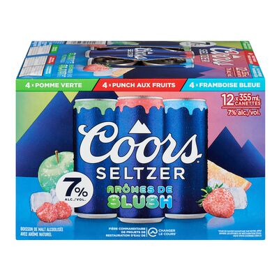 Eau gazéifiée alcoolisée de type Seltzer aux arômes de slush