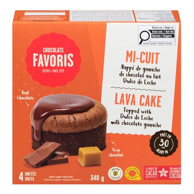 Mi-cuits nappés de ganache de chocolat au lait Dulce de Leche