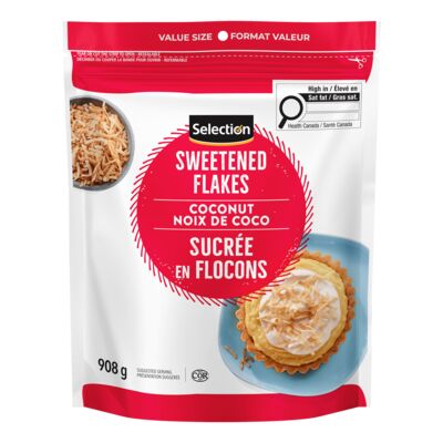 Noix de coco sucrée en flocons