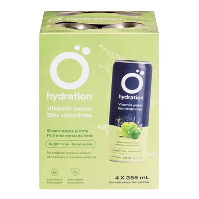 Eau vitaminée à saveur de pomme verte et lime