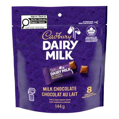 Mini tablettes de chocolat au lait
