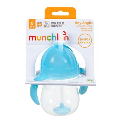 Tasse d'apprentissage avec paille et poignées pour bébés