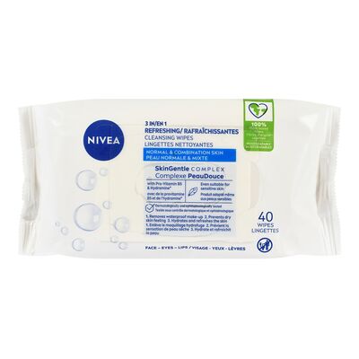 Lingettes nettoyantes rafraîchissantes 3-en-1