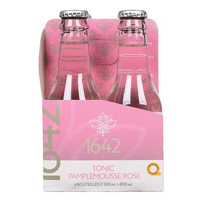 Eau tonic à saveur de pamplemousse rose