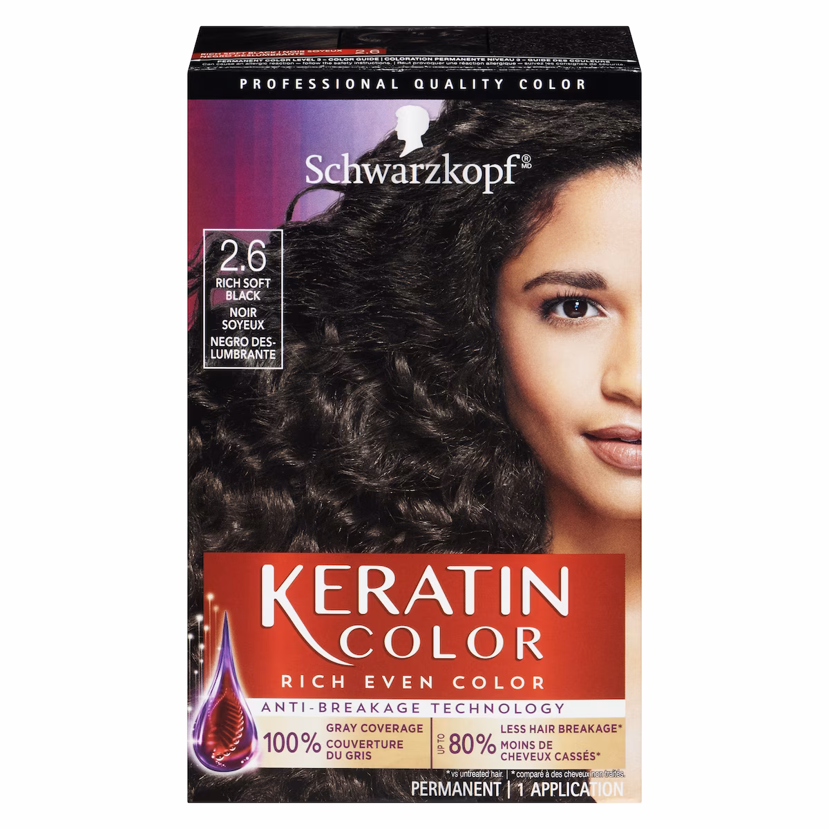 Rich even color 2.6 noir soyeux