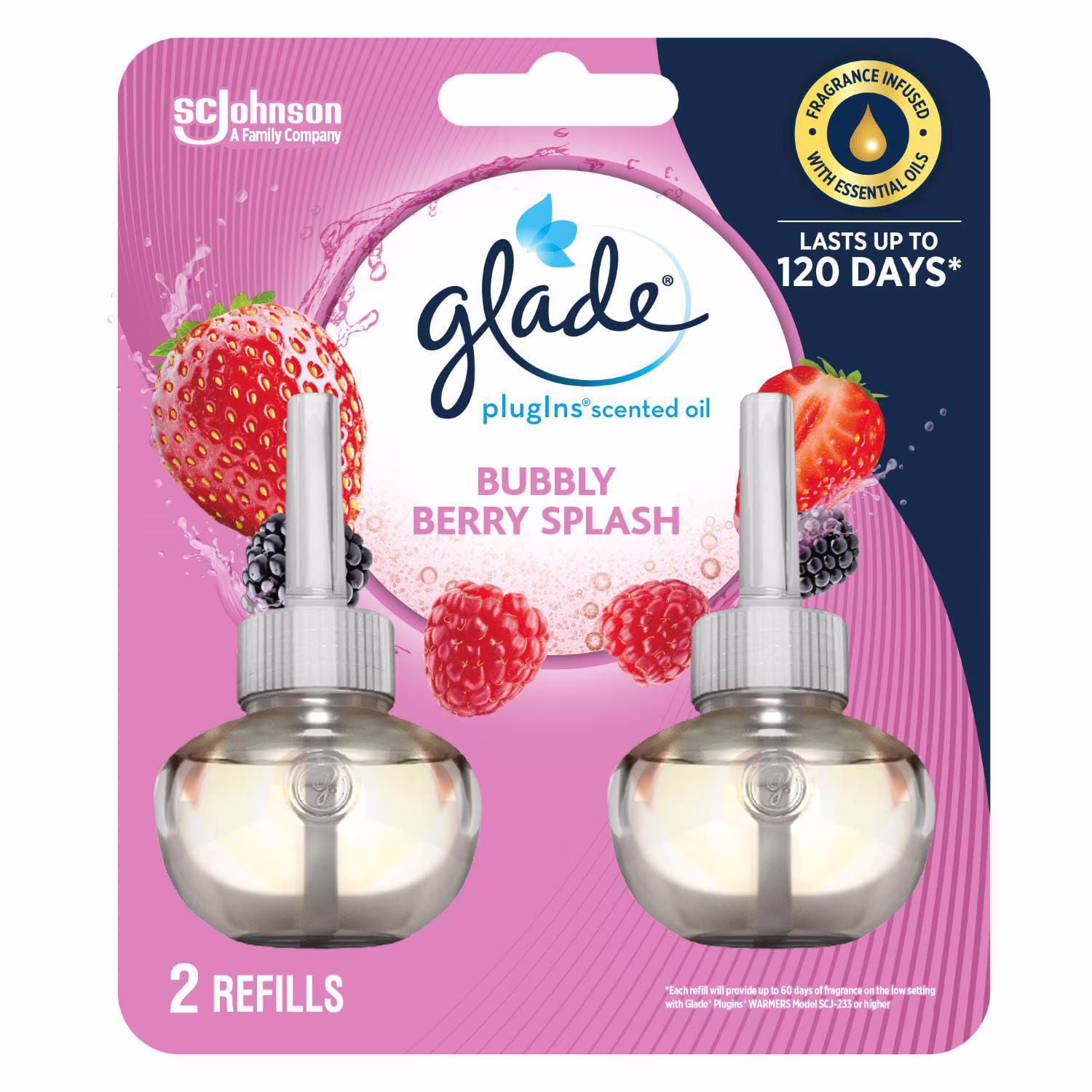 Glade branchées huile parfumée recharge. éclat de baies pétillantes