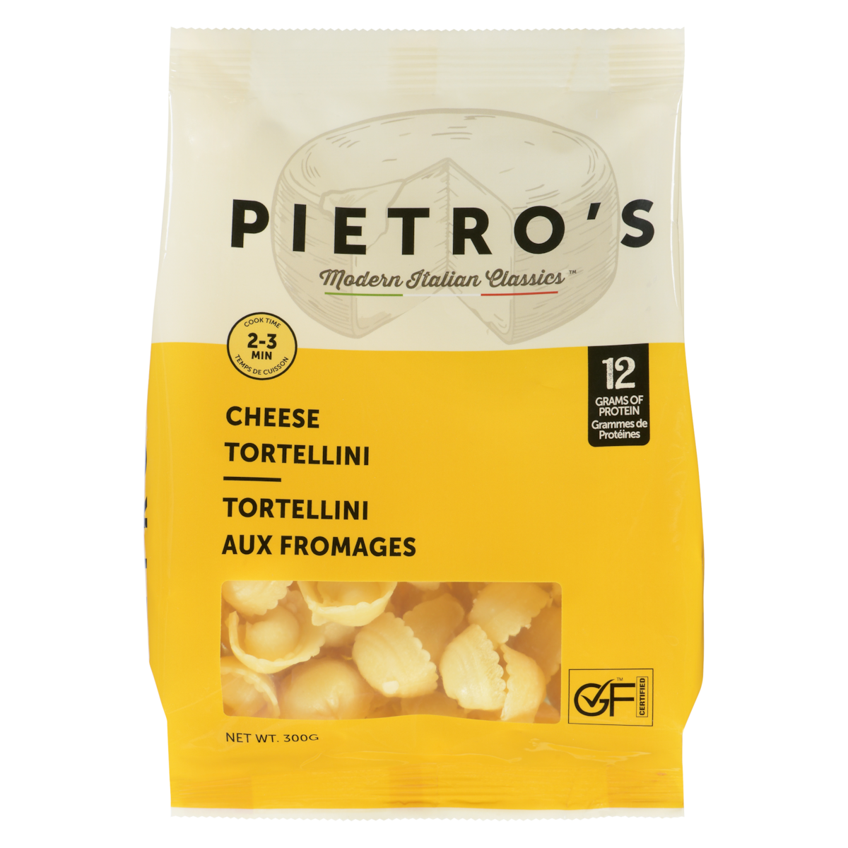 Tortellini aux fromages sans gluten