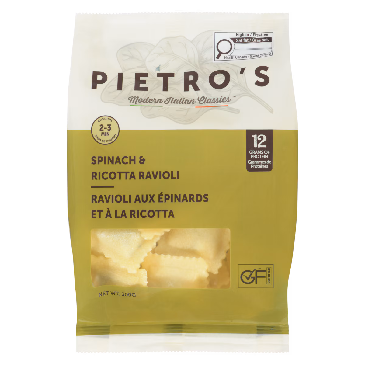 Raviolis aux épinards et à la ricotta sans gluten